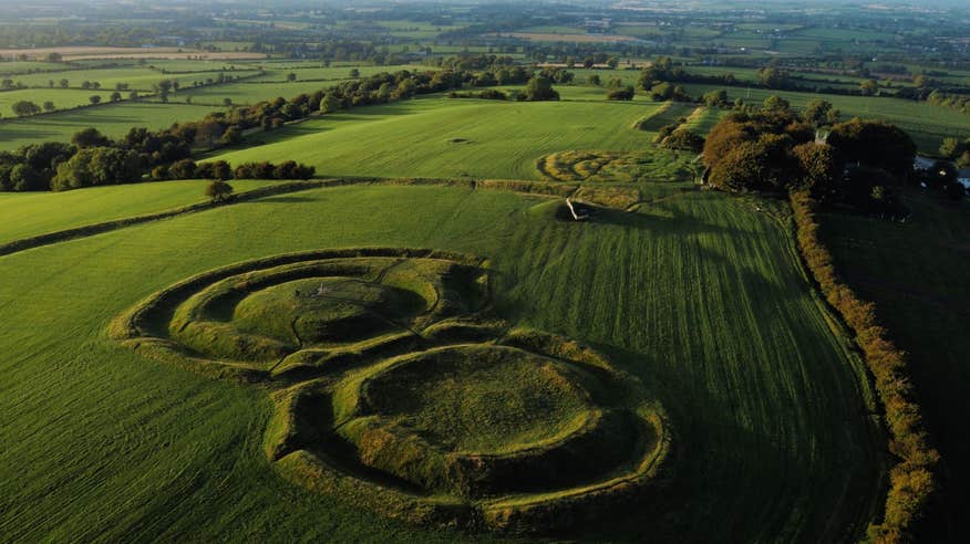 Aerial view of the Hill of Tara in Co Meath