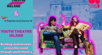 Youth Theatre Island at Backstage Theatre, 2 teenagers seated on a sofa