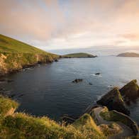 Sunset by the water at Dunquin Harbour in Co. Kerry