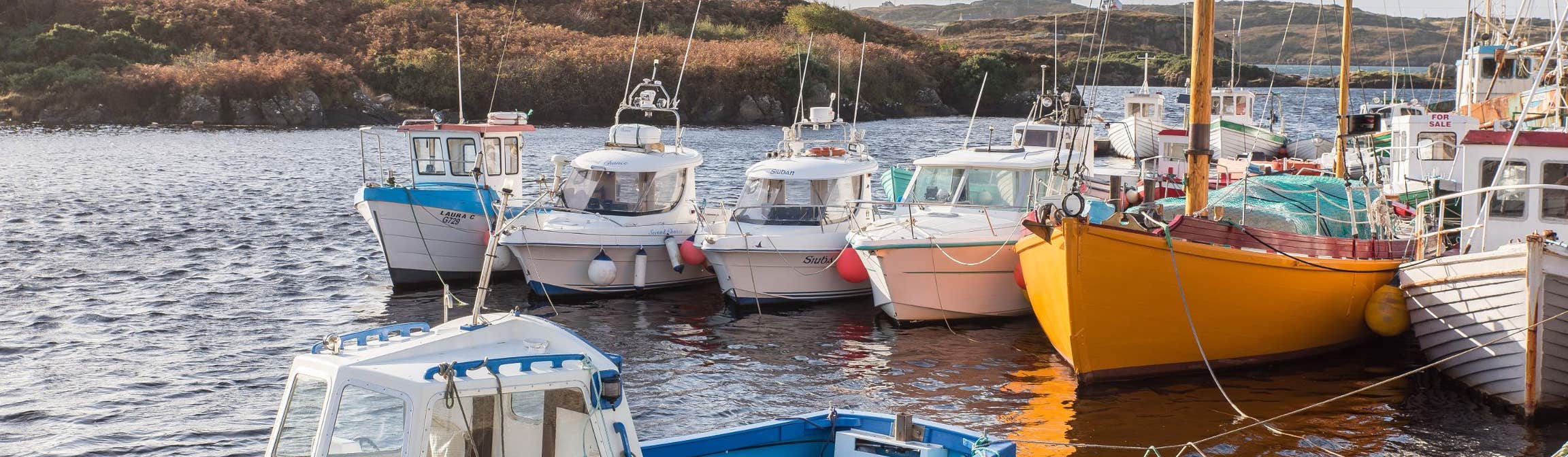 Image of boats in Gweedore in County Laois
