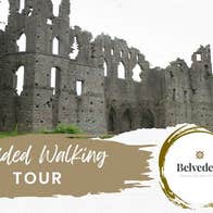 Belvedere Guided Walking Tours, poster with picture of a ruined castle