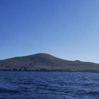 A photograph of great blasket island from across the water