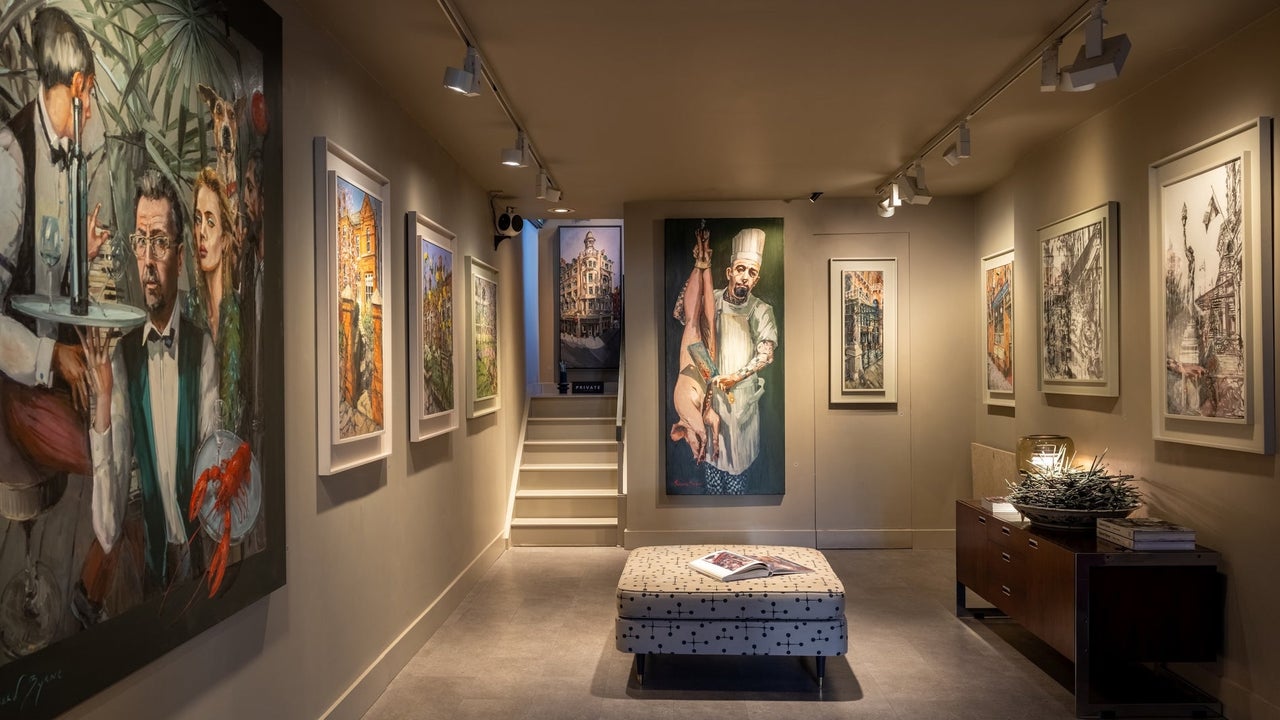 An art gallery room within the Gerard Byrne Studio Art Gallery & Artist Studio