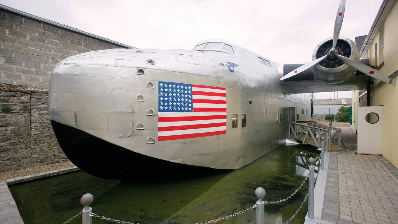 A close-up view of Foynes Flying Boat and Maritime Museum in County Limerick.