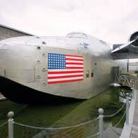 A close-up view of Foynes Flying Boat and Maritime Museum in County Limerick.