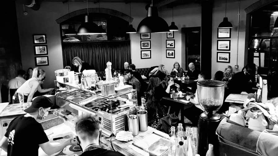 People enjoying their meals in the Bella & Brava Restaurant