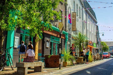 Colourful shop fronts on Middle Street, Galway