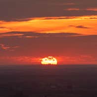 Hill of Uisneach Summer Solstice, a red sunset