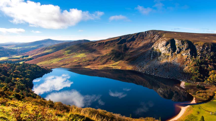 Lough Tay or "Guinness Lake" in County Wicklow