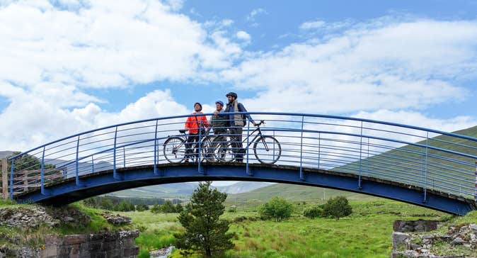 Cyclists on the Great Western Greenway in Co Mayo
