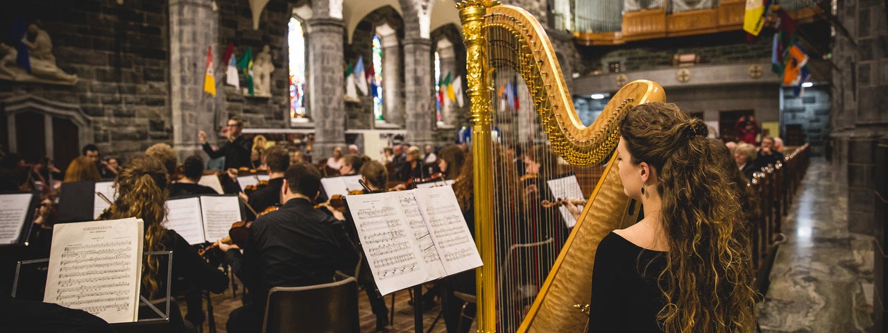 Esker Festival Orchestra performing in a church