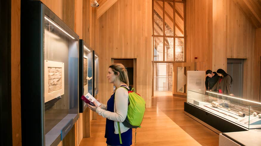 People looking at the exhibits on display in the Medieval Mile Museum in County Kilkenny.