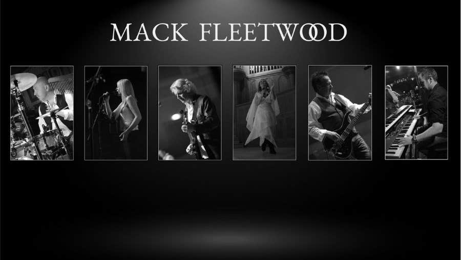 line of small individual photos of band members performing