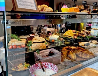 Phoenix Park Café display case with savoury foods