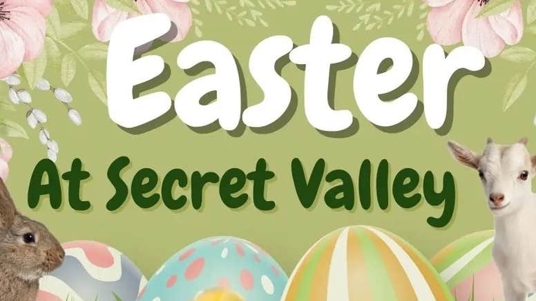 Easter in wexford, easter bunny, easter egg hunt and a young white kid goat