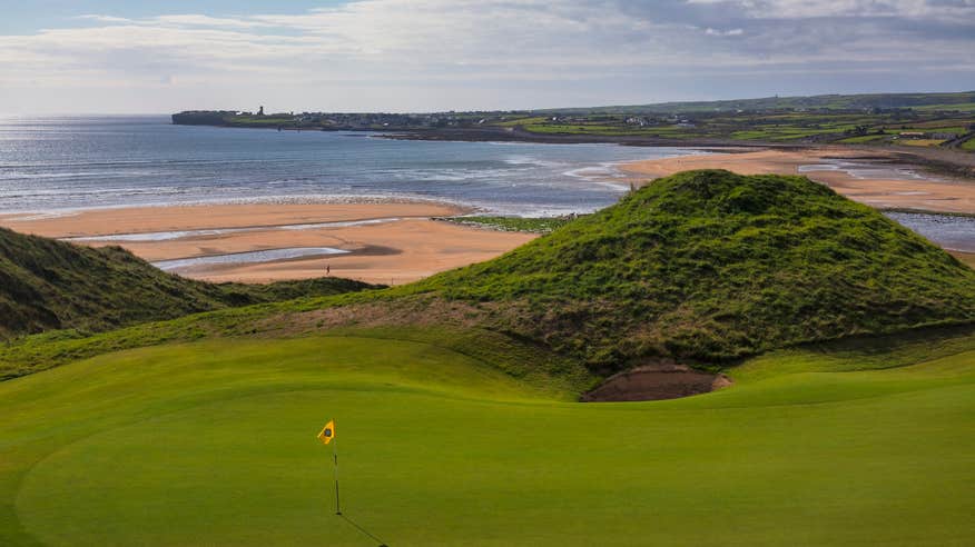 Aerial view of Lahinch Golf Club in County Clare