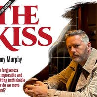 The Kiss with Luke Griffin at Viking Theatre, a serious looking man is seated at a bar