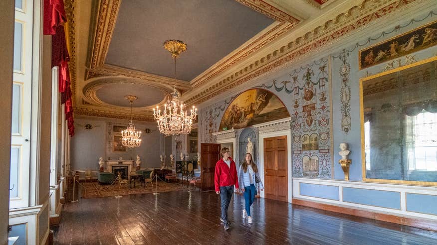 People touring the dining room in Castletown House, Co Kildare