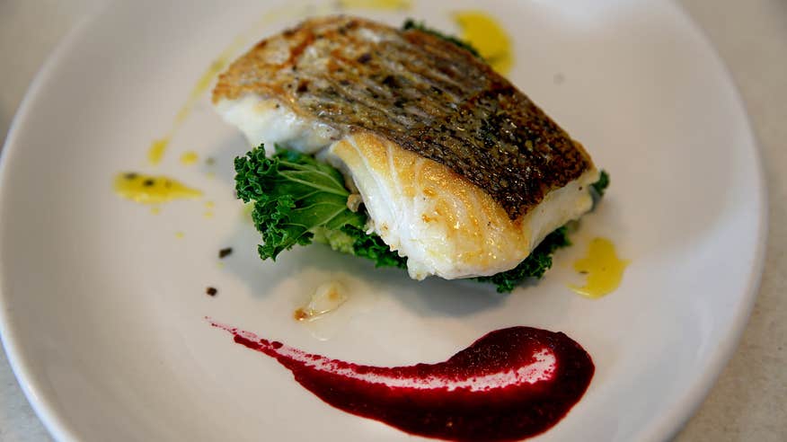 Plate of fish at Dingle Cookery School.