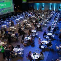 Killarney Convention Centre (INEC) interior with small tables set up