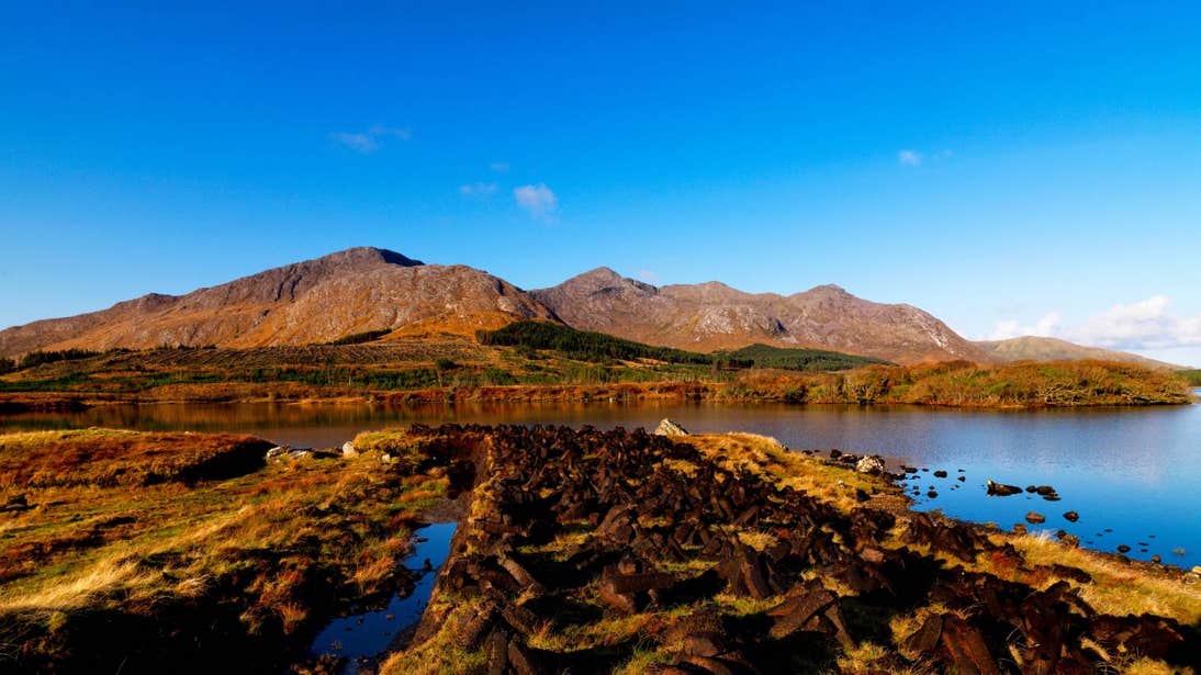 Take in the rust coloured landscape of Connemara National Park.