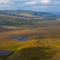 Views across Dingle Bay and the Iveragh Peninsula from the Conor Pass