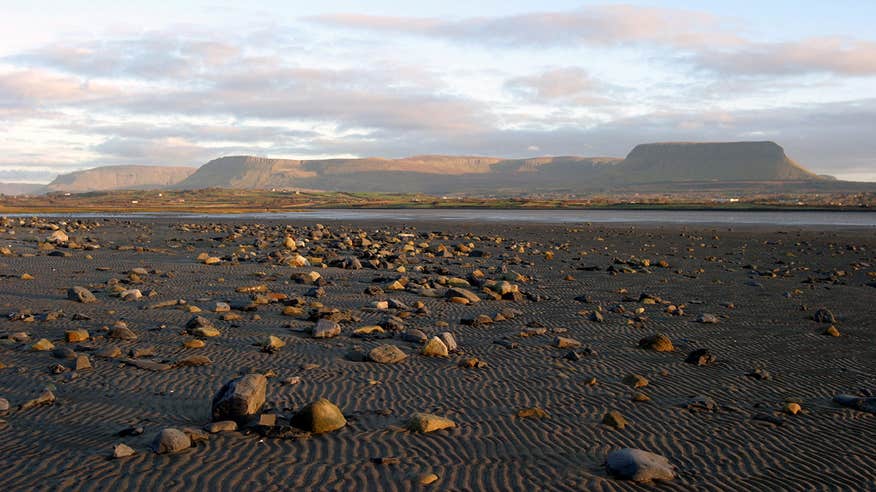Streedagh Beach with Benbulben in the background, County Sligo