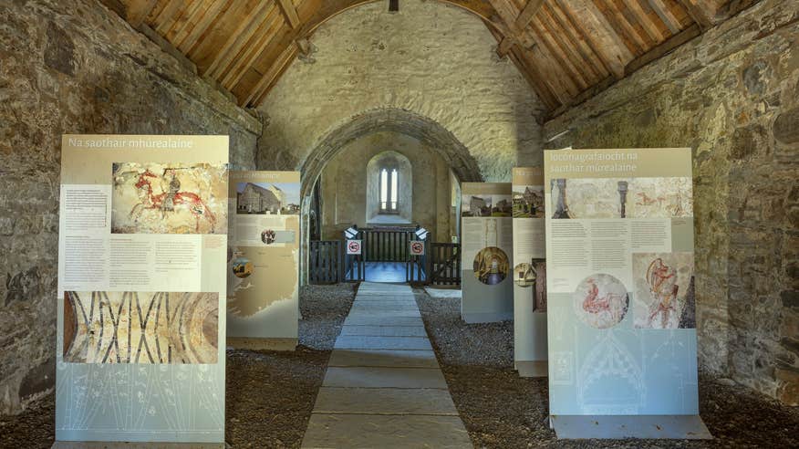 Inside Clare Island Abbey on Clare Island, Co Mayo