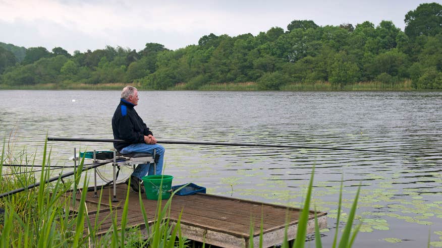 A man angling