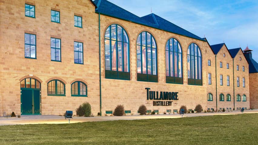 Exterior of the main distillery building at Tullamore DEW