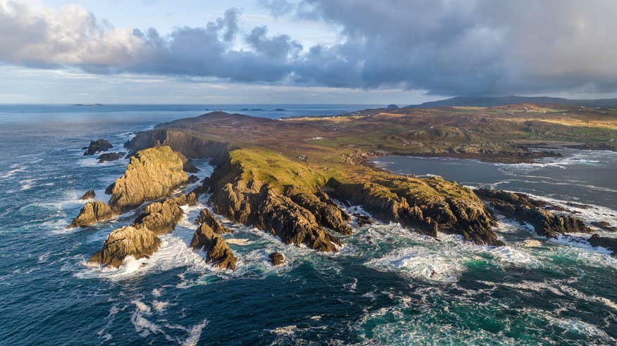 Aerial view of Malin Head in Co Donegal