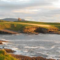Looking out across the sea towards Classiebawn Castle, Mullaghmore, County Sligo