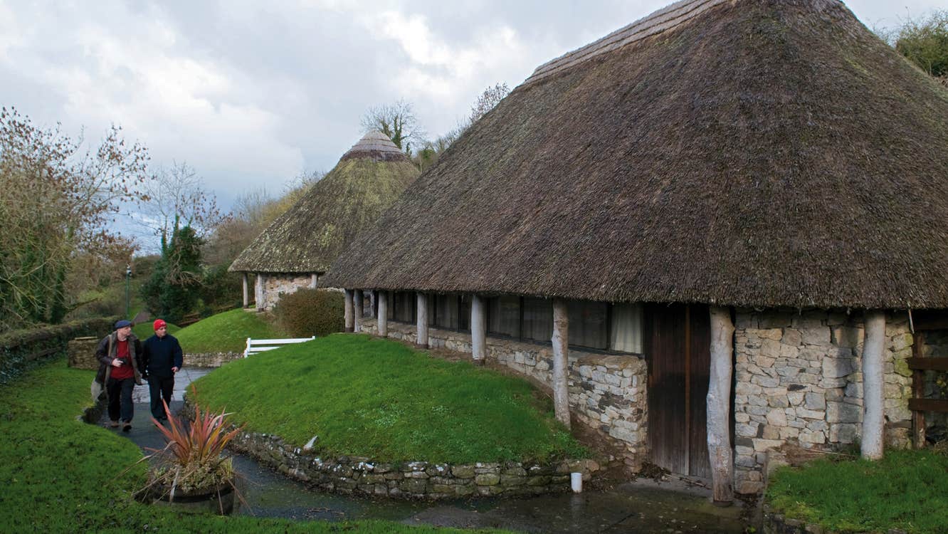A view of the crannog-shaped Lough Gur Visitor Centre in County Limerick