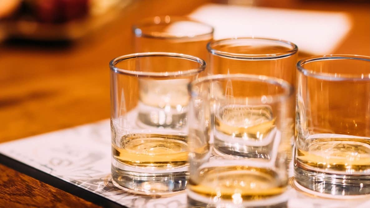 Sips & Serenades - Pearse Lyons: group of 5 small whiskey glasses