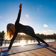 A woman doing yoga in Co Clare