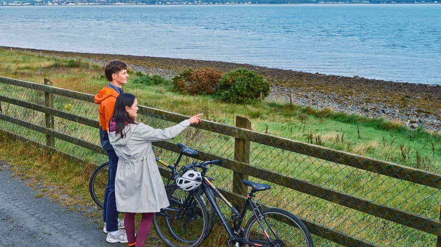 People on the Carlingford Lough Greenway in Co Louth