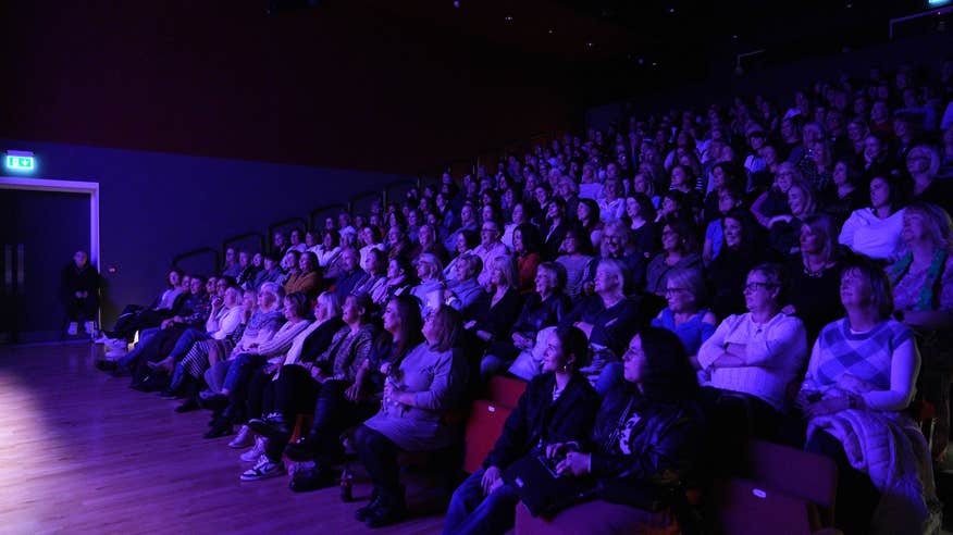 People in the Swift Cultural Centre for the 2024 Púca Festival in Co Meath