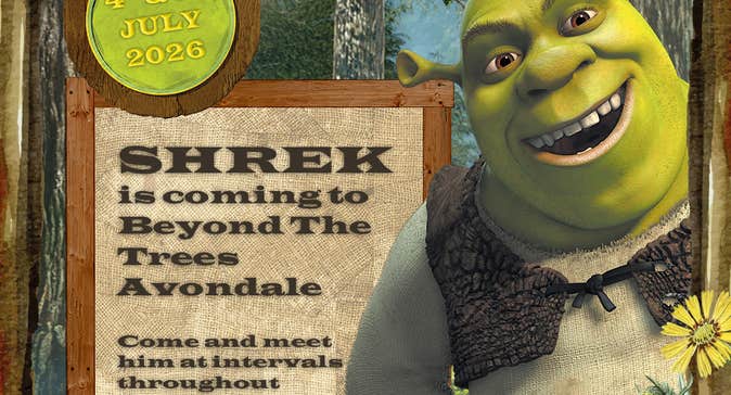 Come and meet Shrek at intervals throughout the day