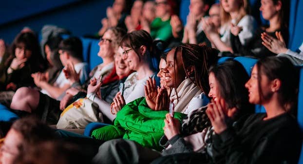 Film audiences enjoying the festival