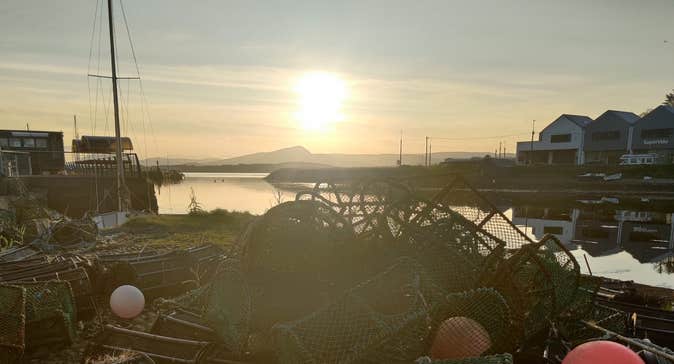 Sunset at Bantry Bay Harbour in County Cork.