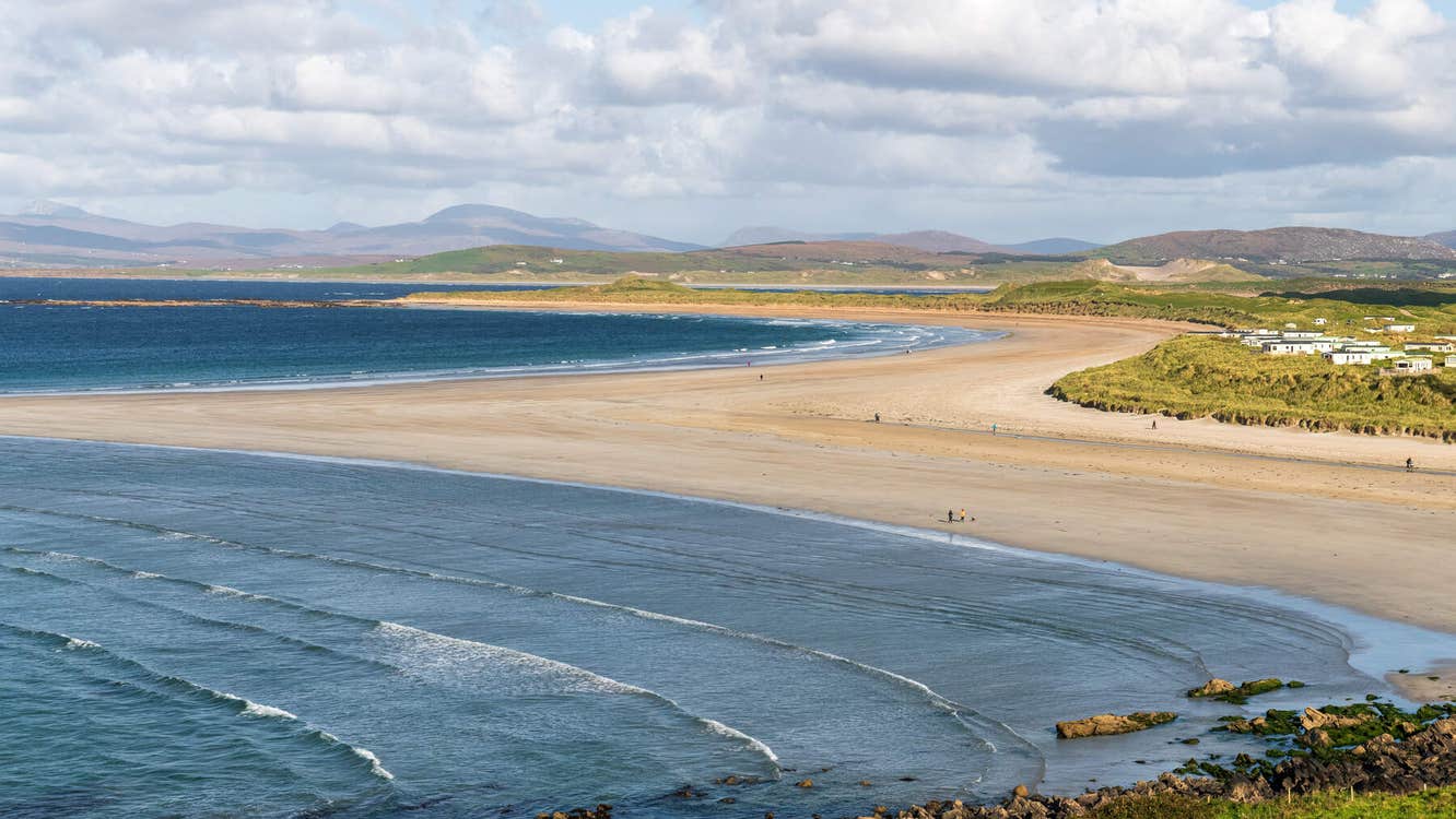 Aerial view of Narin-Portnoo Beach.