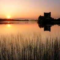 Sun setting over Cloughoughter, County Cavan