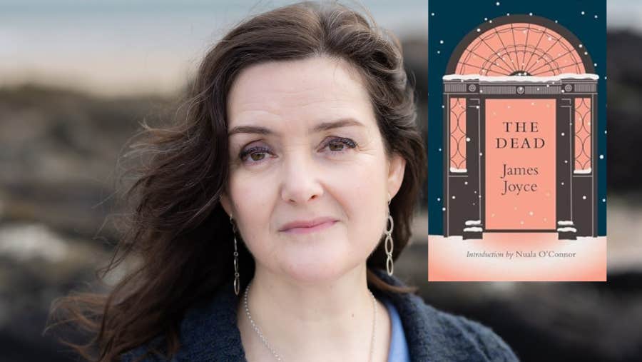 Author Nuala O'Connor and a copy of James Joyce's The Dead, for which she has written an introduction
