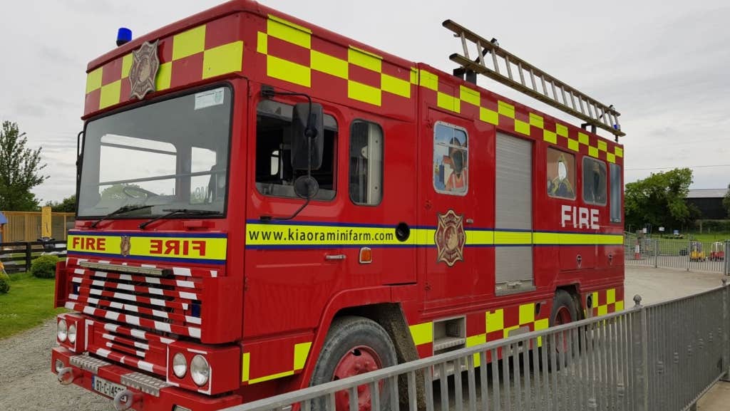 A view of the fire engine truck at Kia Ora Mini Farm