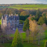 Aerial view over Blarney House and Gardens
