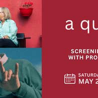 Banner poster for A Quiet Love film with couples holding hands or kissing