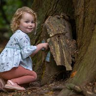 A little girl in the Fairy Garden in Belvedere House Gardens and Park in County Westmeath