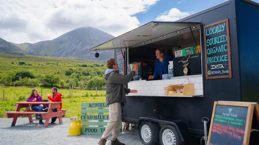 Have a meal at the base of Croagh Patrick.