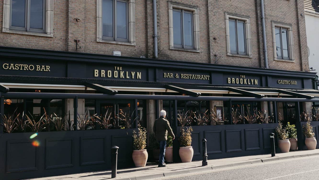 Exterior of a restaurant on a city street