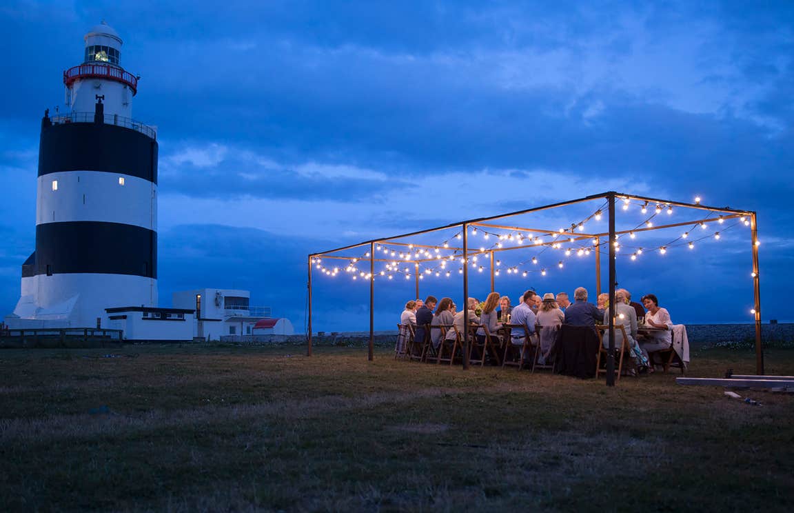 Dining al fresco at Hook Head Lighthouse, Co. Wexford